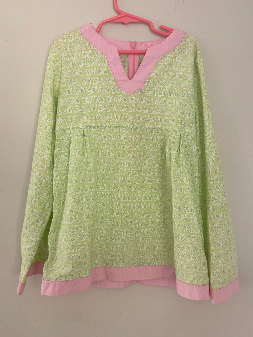 Lilly Pulitzer Girls Butterfly Print Tunic Top Vintage Y2K size 10